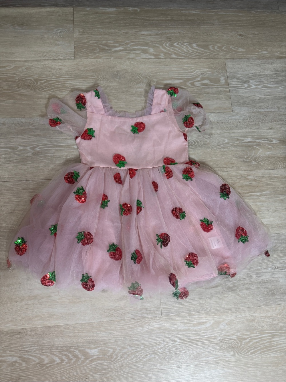 Lola and The Boys Pink Strawberry Tulle Dress